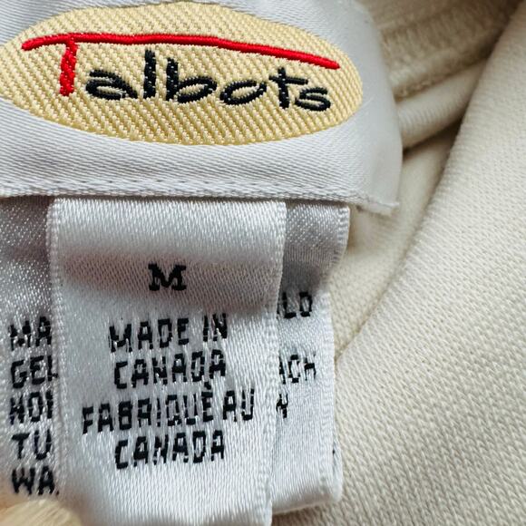 TALBOTS Womens Ivory Cotton Layering Classic Turtleneck Sz Medium - Picture 6 of 8
